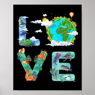 Liefde Wereld Aarde Dag Milieu 22 april Poster