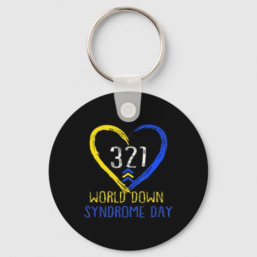 Liefde Wereld Downsyndroom Bewustzijnsdag Liefde Sleutelhanger (Voorkant)