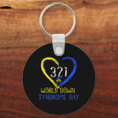 Liefde Wereld Downsyndroom Bewustzijnsdag Liefde Sleutelhanger (Voorkant)