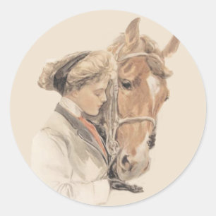Liefde werkt op vier pols ronde sticker