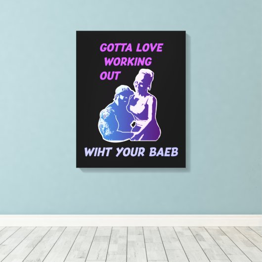 Liefde werkt uit canvas afdruk (Insitu (Houten vloer))