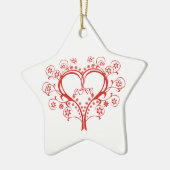 Liefde Wervelende Hart Valentijnsdag aangepaste ke Keramisch Ornament (Links)