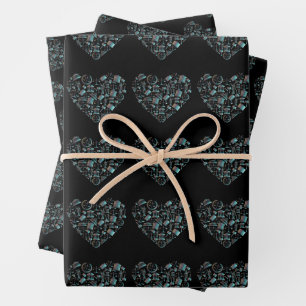 Liefde wet - Minimalistisch Lunar Green Heart Inpakpapier Vel