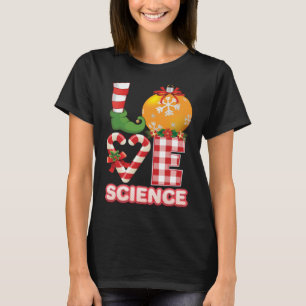 Liefde Wetenschap Kerstman Elf Lelijke Trui Leraar T-shirt