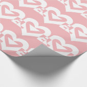 Liefde White op roze Cadeaupapier (Hoek)