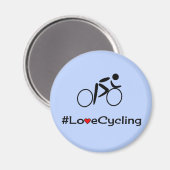 Liefde wielrendopje blauw magneet (Voorkant / Achterkant)