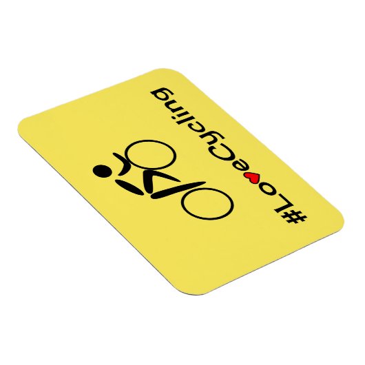 Liefde wielrenslogan wielrenster magneet (Rechterzijde)