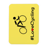 Liefde wielrenslogan wielrenster magneet (Verticaal)