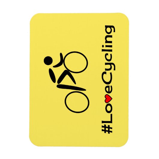 Liefde wielrenslogan wielrenster magneet (Verticaal)