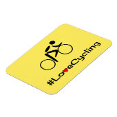 Liefde wielrenslogan wielrenster magneet (Linkerzijde)