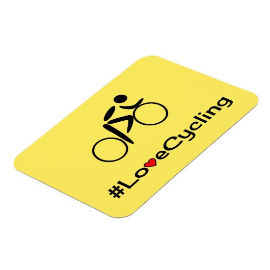 Liefde wielrenslogan wielrenster magneet (Linkerzijde)