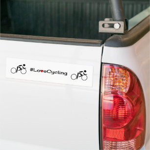 Liefde wielrenslogan wit bumpersticker