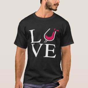 Liefde Wijn Grappig Schattige Rode Wijn Drink Witt T-shirt