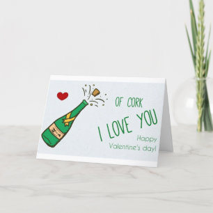 LIEFDE & WIJN HUMOR VOOR VALENTIJN FEESTDAGEN KAART