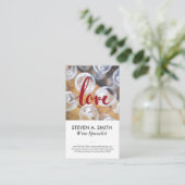 Liefde | Wijnglazen | Hout | Wijngaard Visitekaartje (Staand voorkant)