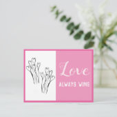 LIEFDE wint altijd affirmatie Kaart (Staand voorkant)