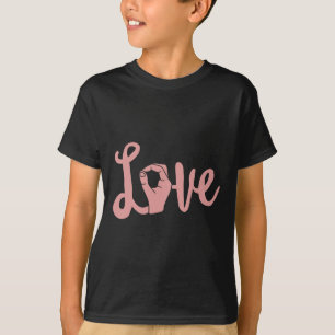 Liefde wint altijd ASL-leraar doof bewustzijn T-shirt