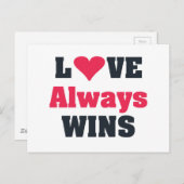 Liefde wint altijd briefkaart (Voorkant / Achterkant)