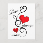 Liefde wint altijd briefkaart (Voorkant)