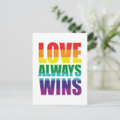 Liefde wint altijd briefkaart (Staand voorkant)