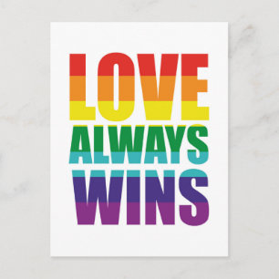 Liefde wint altijd briefkaart