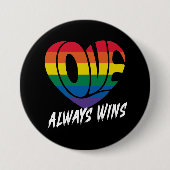 Liefde wint altijd de lGBTQ-prijs Ronde Button 7,6 Cm (Voorkant)