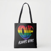 Liefde wint altijd de lGBTQ-prijs Tote Bag (Voorkant)