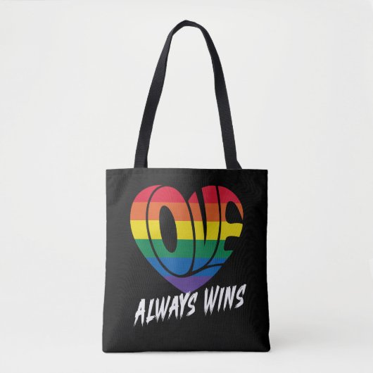 Liefde wint altijd de lGBTQ-prijs Tote Bag (Voorkant)