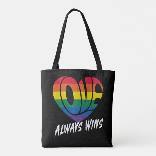 Liefde wint altijd de lGBTQ-prijs Tote Bag (Achterkant)