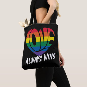 Liefde wint altijd de lGBTQ-prijs Tote Bag