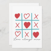 Liefde wint altijd feestdagenkaart (Voorkant / Achterkant)