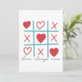 Liefde wint altijd feestdagenkaart (Staand voorkant)