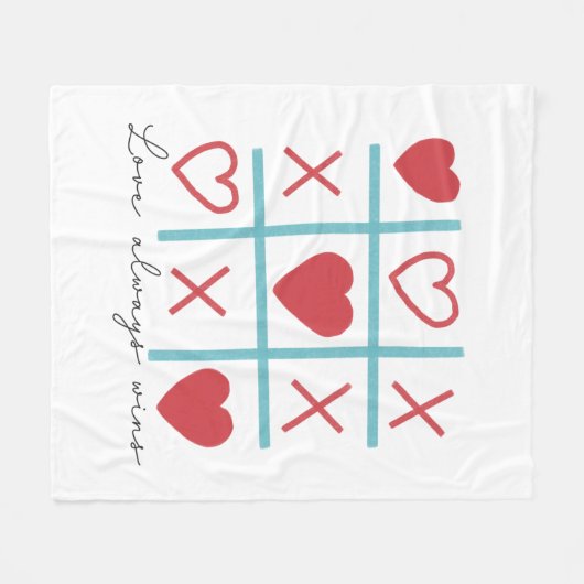 Liefde wint altijd fleece deken (Voorkant (Horizontaal))