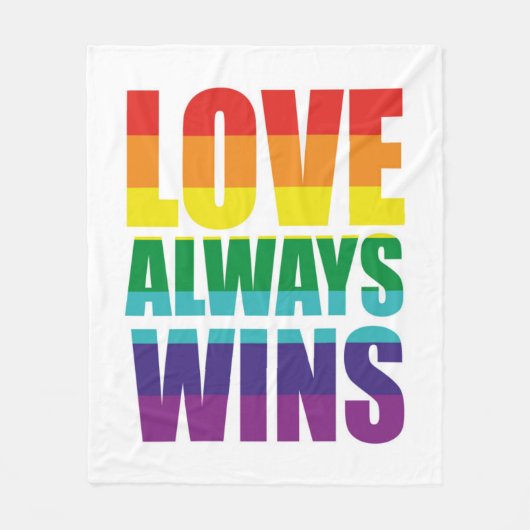 Liefde wint altijd fleece deken (Voorkant)