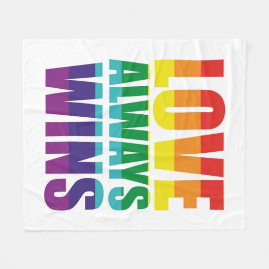 Liefde wint altijd fleece deken (Voorkant (Horizontaal))