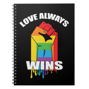Liefde Wint Altijd Gay LGBT Notitieboek