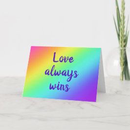 Liefde wint altijd gevouwen Wenskaart Kaart