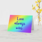 Liefde wint altijd gevouwen Wenskaart Kaart (Gele Bloem)