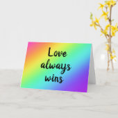 Liefde wint altijd gevouwen Wenskaart Kaart (Gele Bloem)