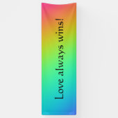 "Liefde wint altijd" Helderheid over regenbooggrad Spandoek (Verticaal)