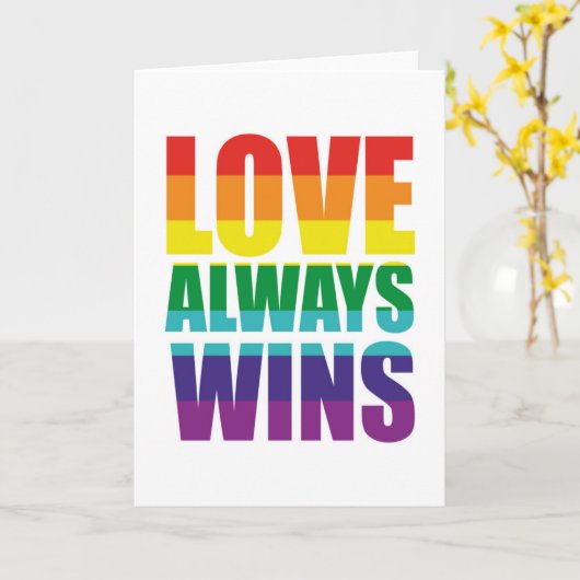 Liefde wint altijd kaart (Gele Bloem)