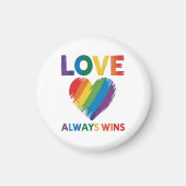 Liefde wint altijd LGBT Magneet (Voorkant)