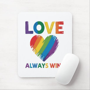 Liefde wint altijd LGBT Muismat