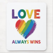 Liefde wint altijd LGBT Muismat (Voorkant)