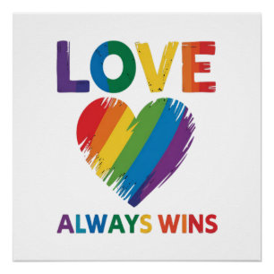 Liefde wint altijd LGBT Perfect Poster