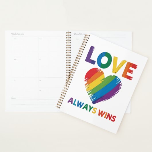 Liefde wint altijd LGBT Planner (Display)