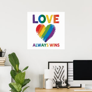 Liefde wint altijd LGBT Poster
