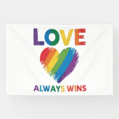 Liefde wint altijd LGBT Spandoek (Horizontaal)