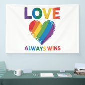 Liefde wint altijd LGBT Spandoek (Beurs)