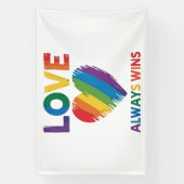 Liefde wint altijd LGBT Spandoek (Verticaal)